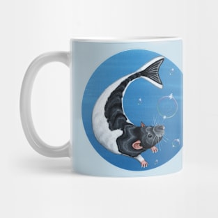 Mermaid Rat with Bubbles Mug